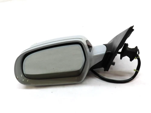 10-16 AUDI S4 (B8 8K) LEFT DRIVER HEATED AUTODIM BLIND SPOT DOOR MIRROR (WHITE)