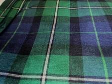 Tommy Hilfiger Cal King Bedskirt TARTAN PLAID Greens Blues  14 inch drop