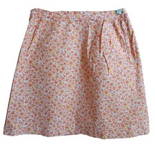 28" 1OF1 Handmade Vintage Floral A-Line Skirt Pleats  Side Zipper 1960's Granny