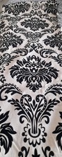 Beautiful Linen & Onyx Jaquard/pattern Lined Tab Top/ring Curtains.   90x90