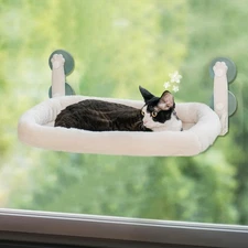 MEWOOFUN Cat Window Hammock Bed for Indoor Cats Foldable Cat Window Perch Bed