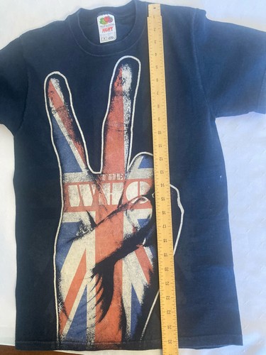 Vintage The Who Union Jack Peace Sign T-Shirt Size Small Fruit of the Loom - Bild 6 von 10