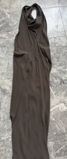Rick Owens  NASKA S/S 2012 slate gray open back maxi dress sz IT 38 US 0/2