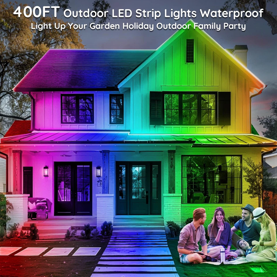 400ft Outdoor LED Strip Lights Waterproof,IP68 Outside Led Light Strips Water... - Image 2 of 4