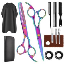 Hair Cutting Scissors Set, Professional Haircut Scissors Kit with Cutting Sci...