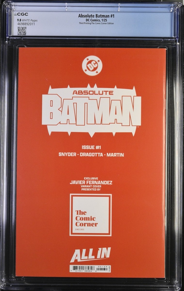 Absolute Batman #1 Akira Homage B&W Sketch Edition LTD 2000 3rd