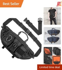 Large Water Resistant Nylon Sling Bag Tactical EDC Waist Pack for Men