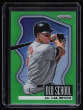 Cal Ripken 2022 Panini Prizm Old School Green Prizm #OS-5 Baltimore Orioles