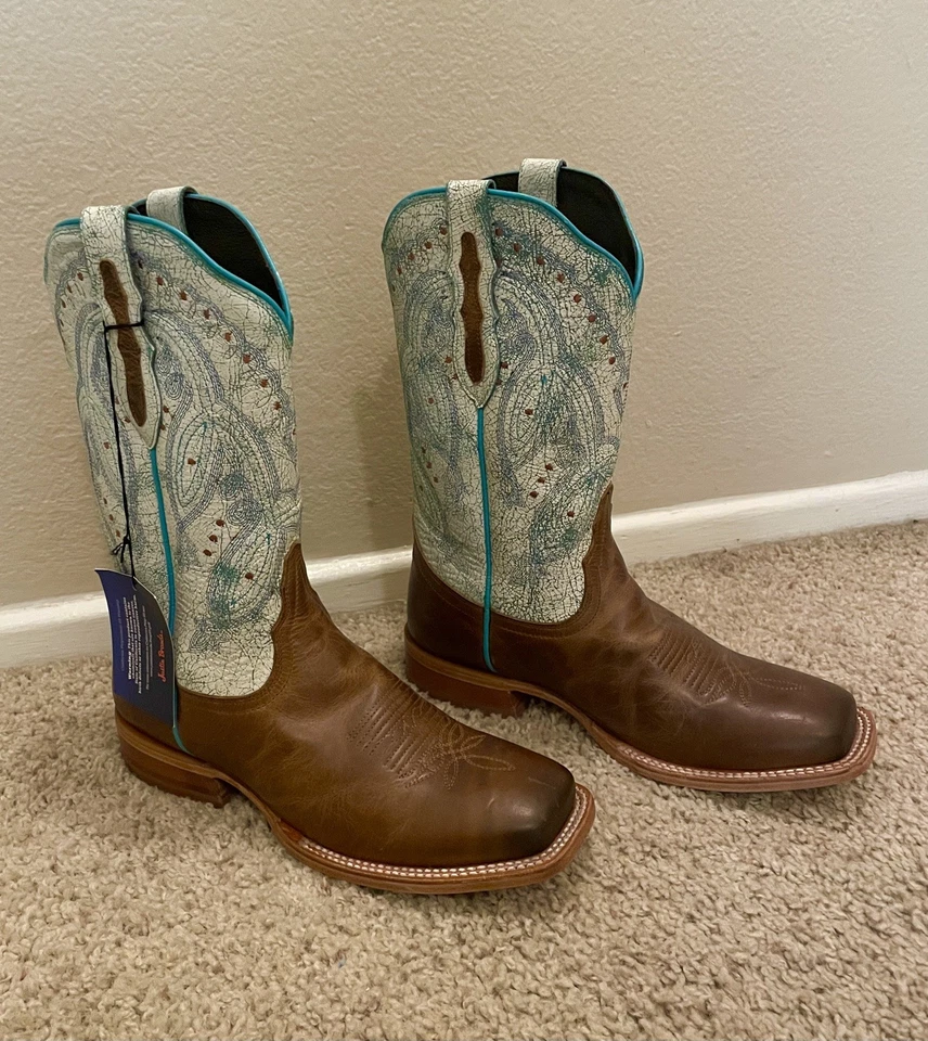 Botas occidentales Tony Lama de cuero estilo vaquero para mujer más cinturón - Talla 71/2 Foto 3 de 4