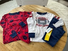 NWT Carter s Sz 5T Pajamas Sports 4 Pcs Set 100 Cotton Long Sleeve NEW