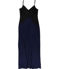 Ralph Lauren Womens Lace Overlay Jersey Dress, indblk, 12