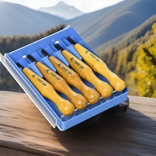 Hamono Power Grip Chisel Chisel Set of 5 Transparent Case (no.80015)
