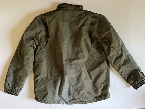 Dri Duck Men's Sz L Army Green Water Resistant Jacket Boat Full Zip READ FADING - Picture 9 of 14