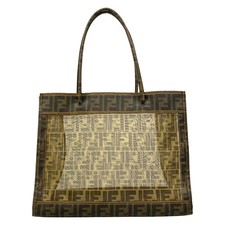 FENDI Zucca 8BH183 Dark Brown Light Brown PVC Chemical Fiber - Tote Bag