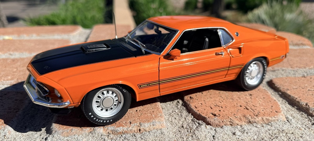 1/18, YCID #41, 1969 Ford Mustang Mach 1, Madagascar Orange, 1-199