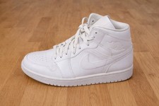 Nike Air Jordan 1 Mid Triple White GS Sneaker