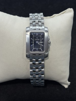 Concord Sportivo Stainless Steel Black Dial Ladies Quartz Watch 14.25.662