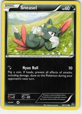 Sneasel 60/114 Common Steam Siege Pokemon NM