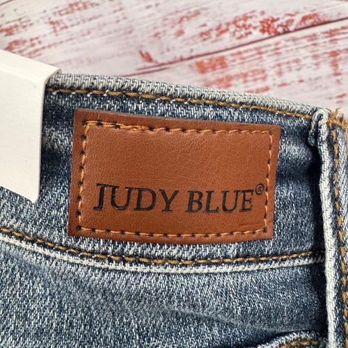 Pantalones de mezclilla Judy Blue para mujer talla 0 24 cintura alta desgastados ajuste novio NUEVO - Imagen 11 de 13