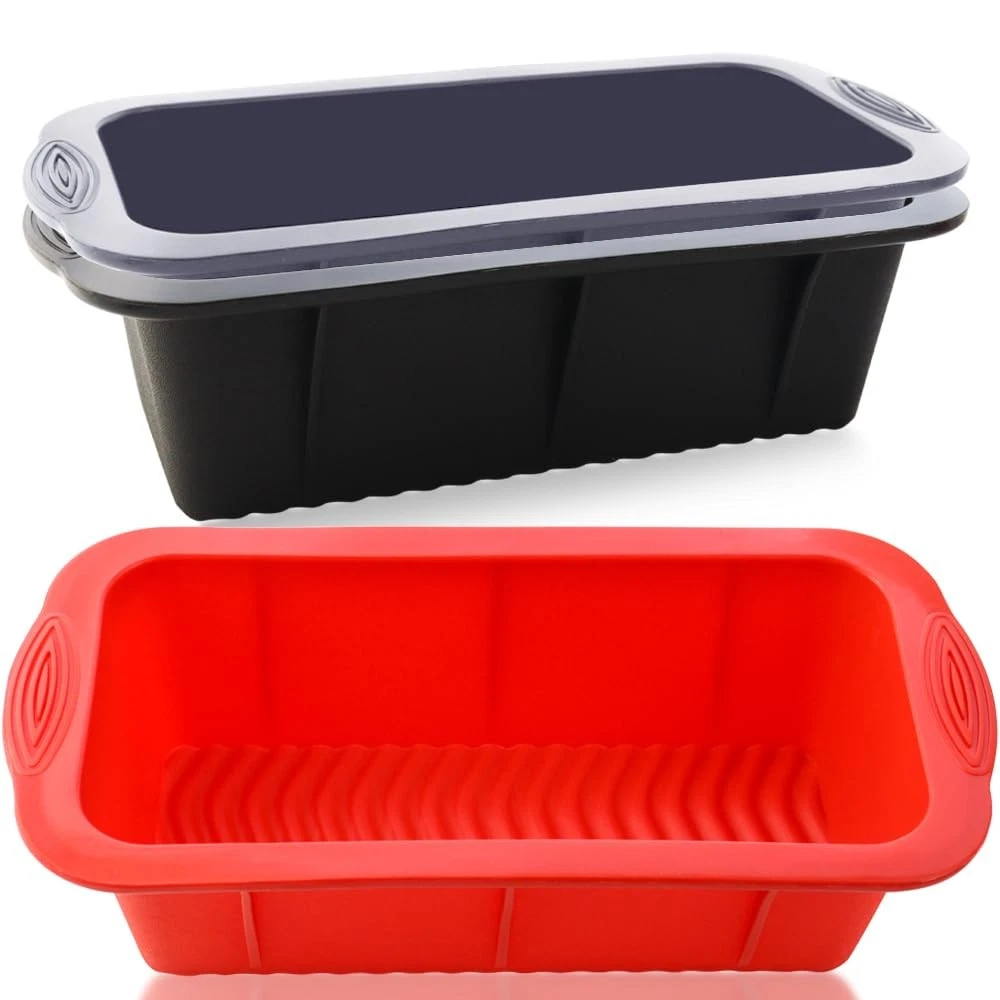 3Pack Silicone Bread Loaf Pan Mold for Homemade Bread Soap Making Cakes Brownies