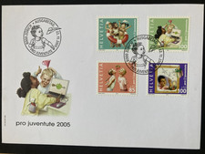 Schweiz 2005 Satz Pro Juventute illustrierter Ersttagsbrief FDC