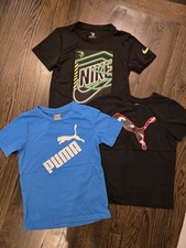 Nike Puma T Shirt 3 Pc Lot Boys Small Size 6