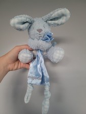 Toys R Us Bruin Snuggle Chums  Blue Bunny Rabbit Soft Plush Toy Blanket