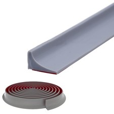 Shower Threshold Water Dam Self Adhesive Silicone Waterproof Barrier Gray