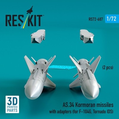 1/72 Reskit RS72-0607 AS.34 Kormoran missiles with adapters(2 pcs) 3D printed mo
