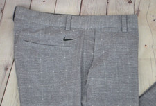 NIKE GOLF Tour Performance Flat Front Golf Pants SIZE 34/32 Gray Check