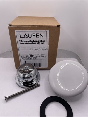 Laufen White  Open Waste Valve With SaphirKeramik Cover- White