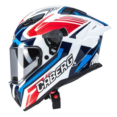 Motorrad Integralhelm CABERG Drift Evo II Jarama Weiß/Rot/Blau M Pinlock
