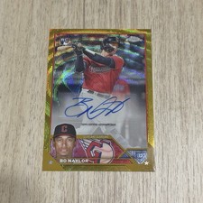 2023 Topps Chrome Update Bo Naylor Gold Wave /50 Auto Rookie Baseball Card