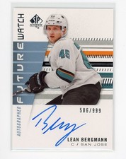 2019-20 SP Authentic Future Watch Rookies /999 Lean Bergmann #208 Rookie Auto RC
