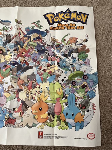 Nintendo Pokémon How To Catch ‘Em All 2005 Poster - Picture 3 of 4