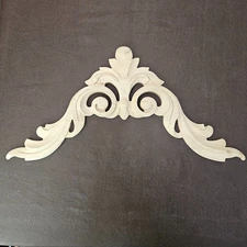 Enkeboll Designs ONL-AC3A Onlay Acanthus Medallion 16 ½” x 9” Medium Cherry Wood