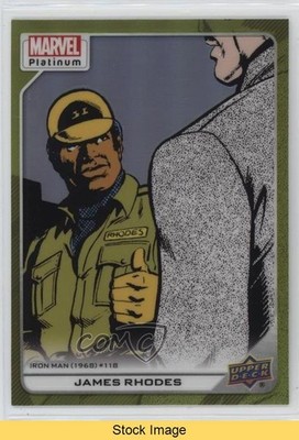 2023 Marvel Platinum High Series Yellow Rainbow Rhodey Rhodes James READ 1u6