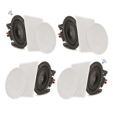 Pyle Audio 6.5 In 2 Way 200W Bluetooth Ceiling Wall Speakers, 4 Pack Open Box