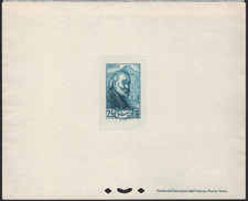 Épreuve de Luxe de 1939  N°421 Paul Cézanne  TB avec rabat  Signé Roumet