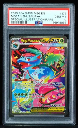 2025 Mega Venusaur ex #177/132 PSA 10 Pokemon Card