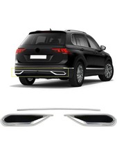 For Volkswagen Tiguan VW 2020-2023 Stainless Steel Chrome Rear Exhaust Trim
