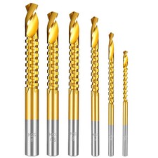 8 Pack Titanium Coated HSS Twist Drill Bits, ...