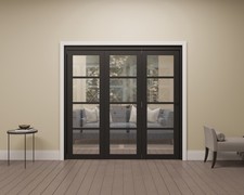 2132 x 2060mm Pre-finished Black Heritage Internal Bifold Doorset