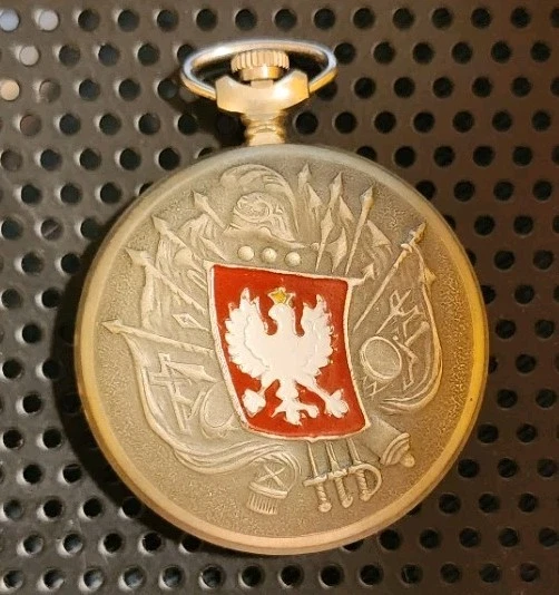 Vtg. USSR Russia Pocket Watch MOLNIJA  15j Hunter's Case Double Headed Eagle - Image 2 of 4