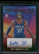 2023-24 Hoops #RI-RCF Ricky Council IV Rookie Ink