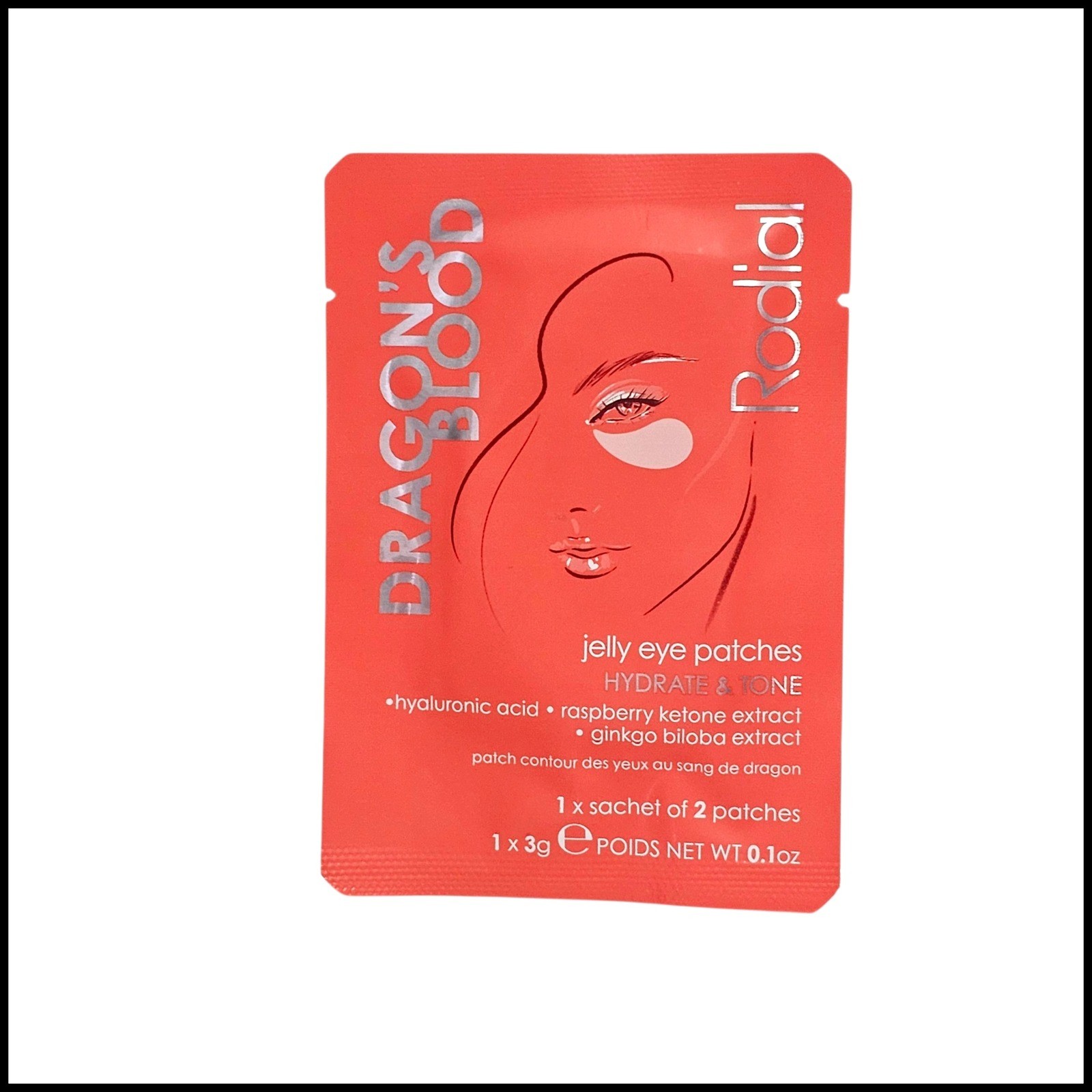 Rodial Кровь Дракона Желе Патчи Для Глаз Гиалуро Кислота Увлажняет Тона Малина