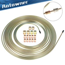 Brake Line Tubing Kit Flexible Double Galvanized Steel 25 Ft. 316 16 Fitting