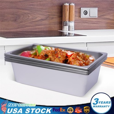 6 Pack 6 In Deep Full Size Steam Table Pans Stainless Steel Pan Hotel Restaurant