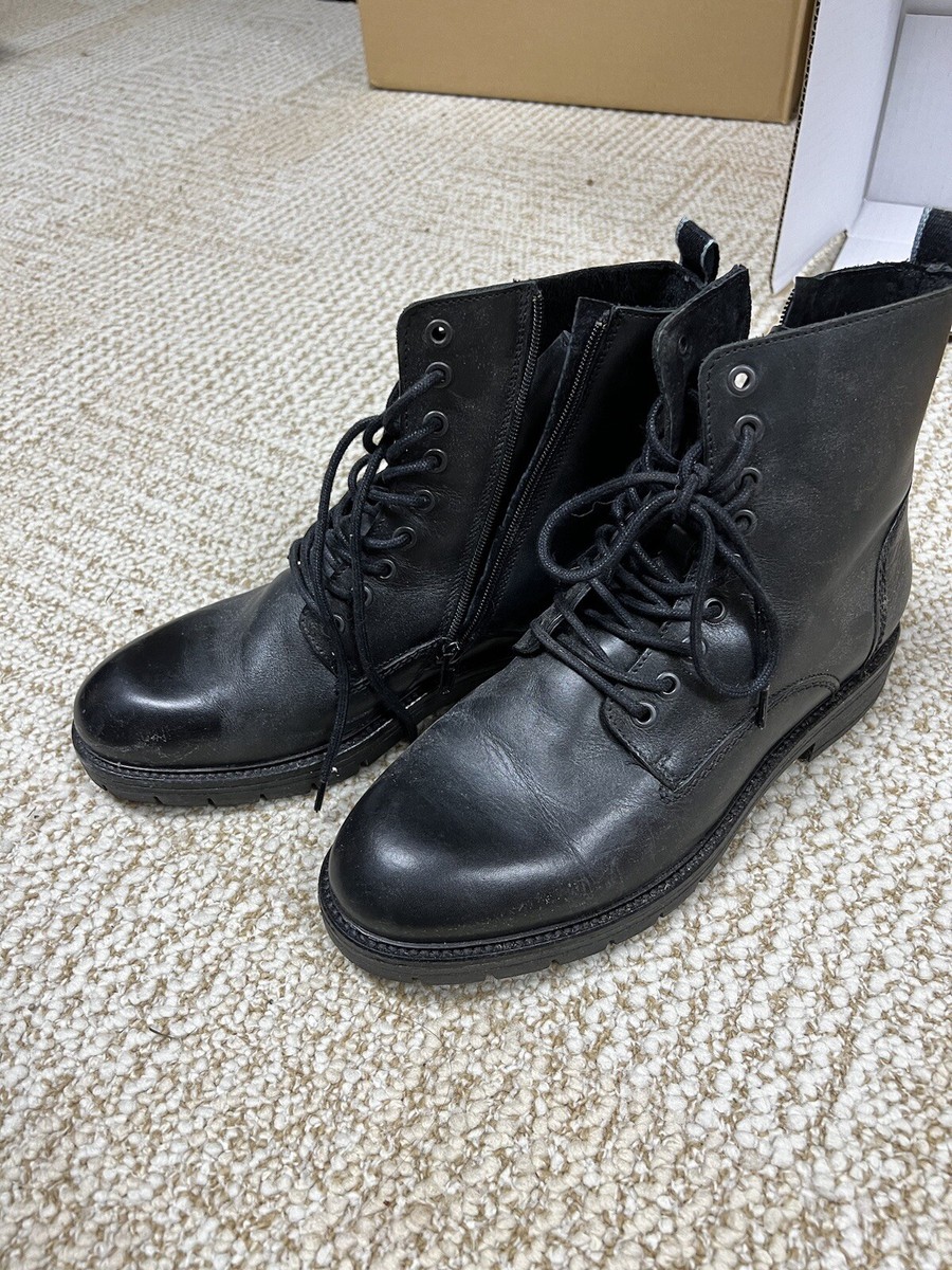 Diesel Hammer Leather Boots Bottine Diesel Sonoma Black Solid - Main Image