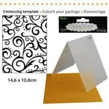 #161 Darice Embossing Folder Essentials  " SCROLL BACKGROUND  " 1216-62
